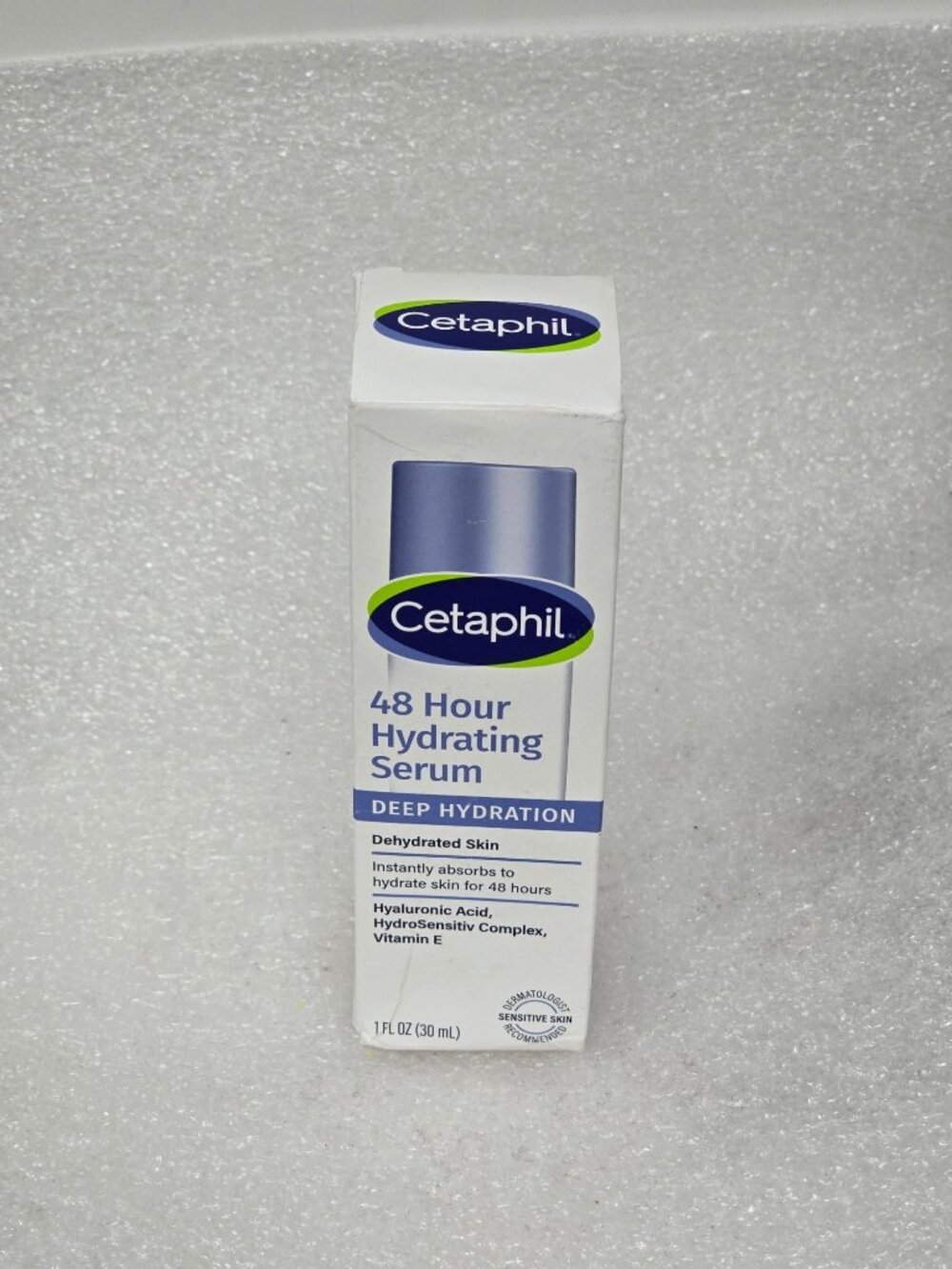 Cetaphil 48 Hour Hydrating Serum Hyaluronic Acid & Vitamin E 1 Oz Sensitive Skin